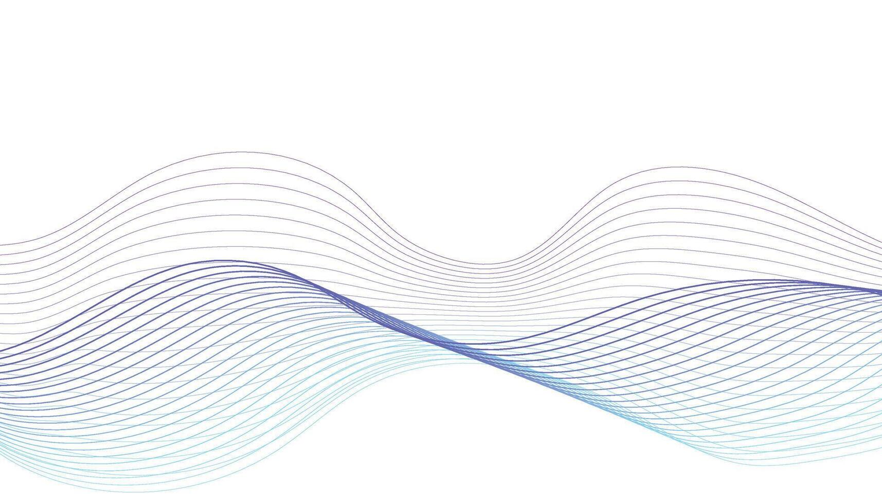 Smooth Abstract Wave Background with Purple and Blue Gradient Lines vector