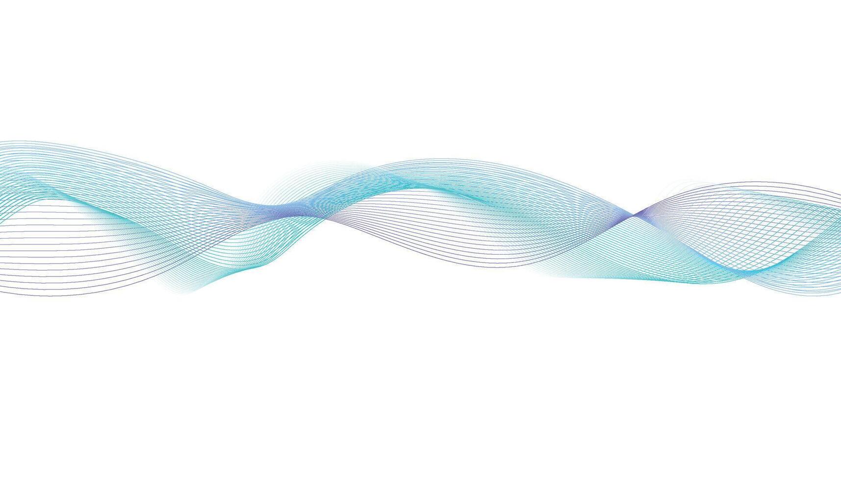 Blue and Purple Wave Background. Abstract Flowing Line Design vector