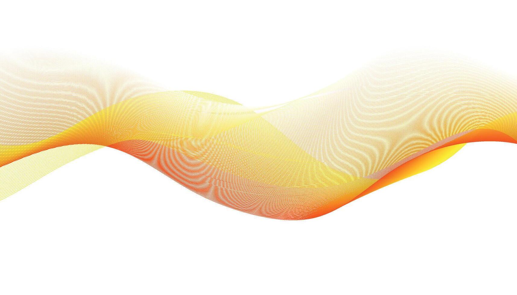 Soft Yellow and Orange Abstract Wavy Lines on White Background vector