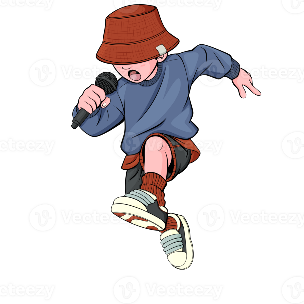 Character Hiphop Rap Illustration Digital Drawing png