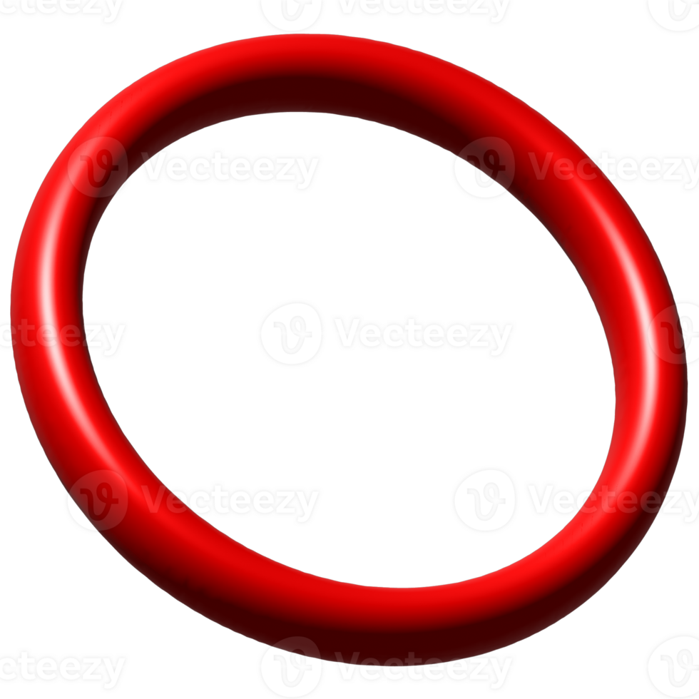 a red ring on a transparent background png