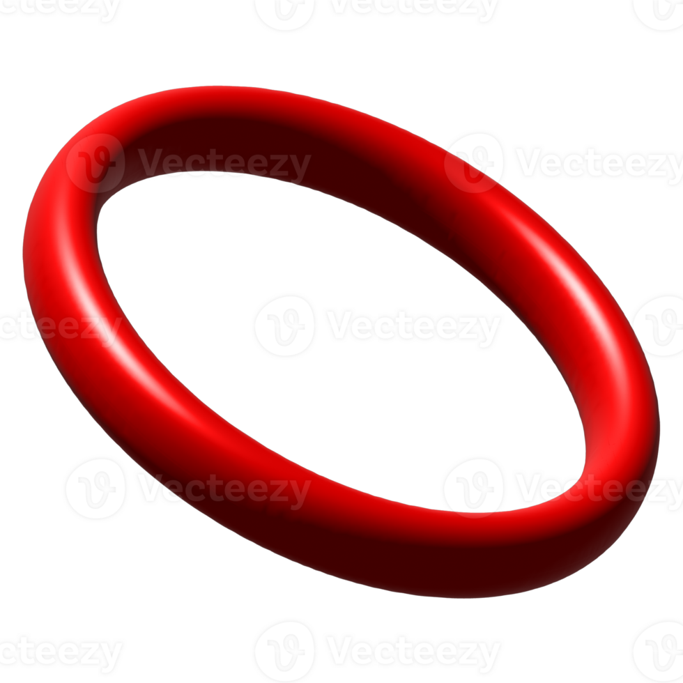 red ring on a transparent background png
