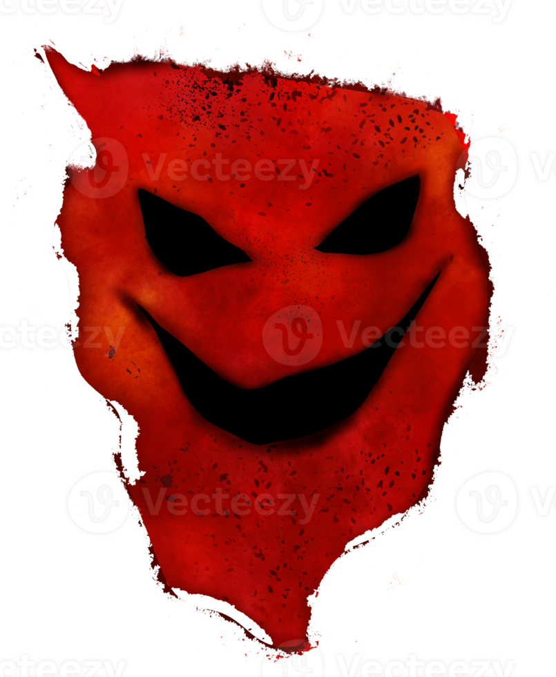 scary red mask png