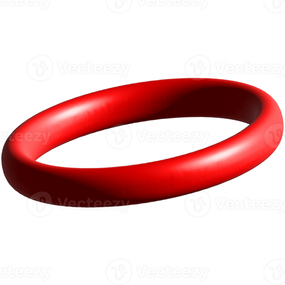 a red shiny ring on a transparent background png