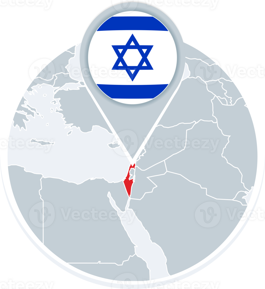 Israel map and flag, map icon with highlighted Austria png