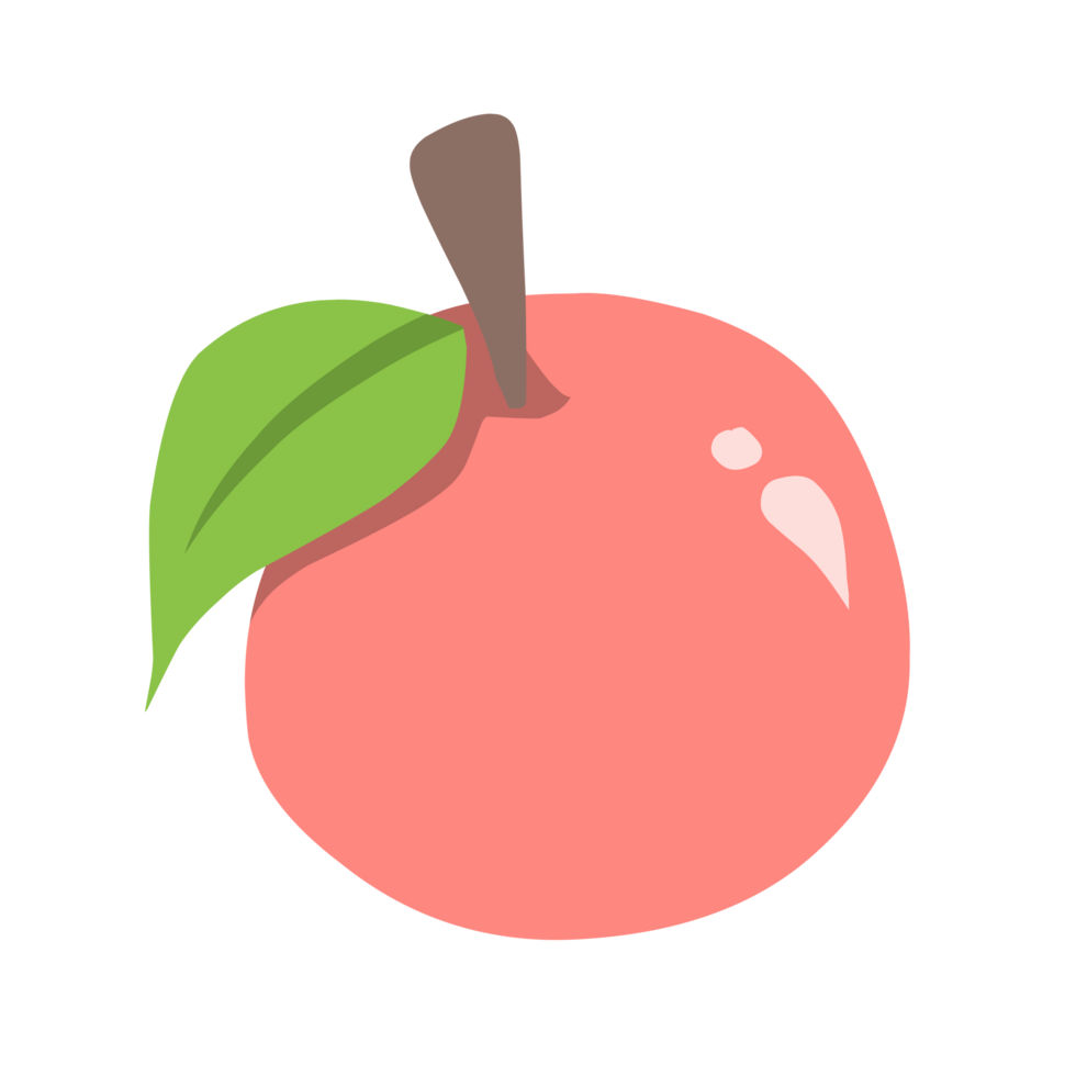 Orange fruit with leaf png