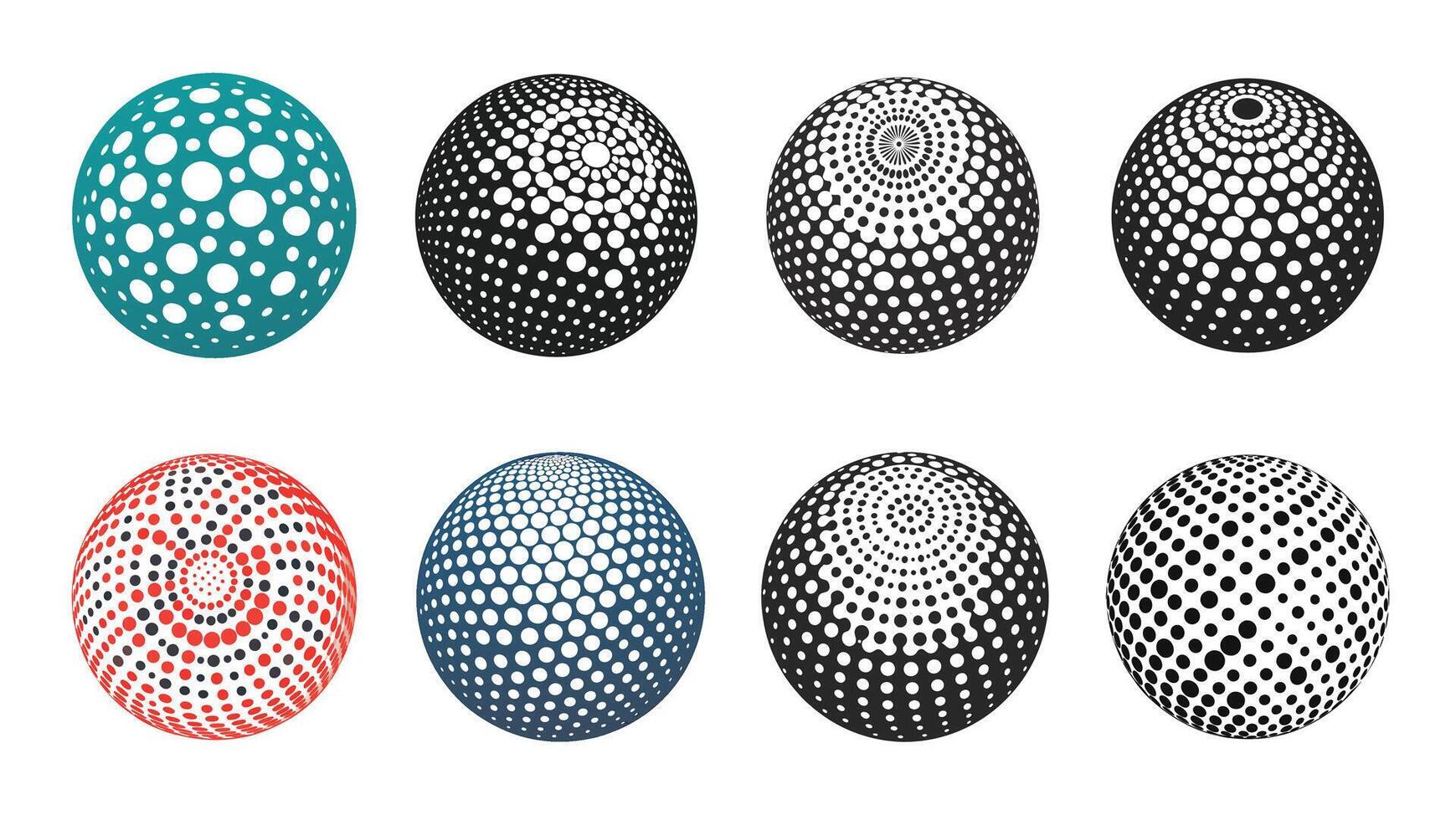 A set of six different colored eggs vector