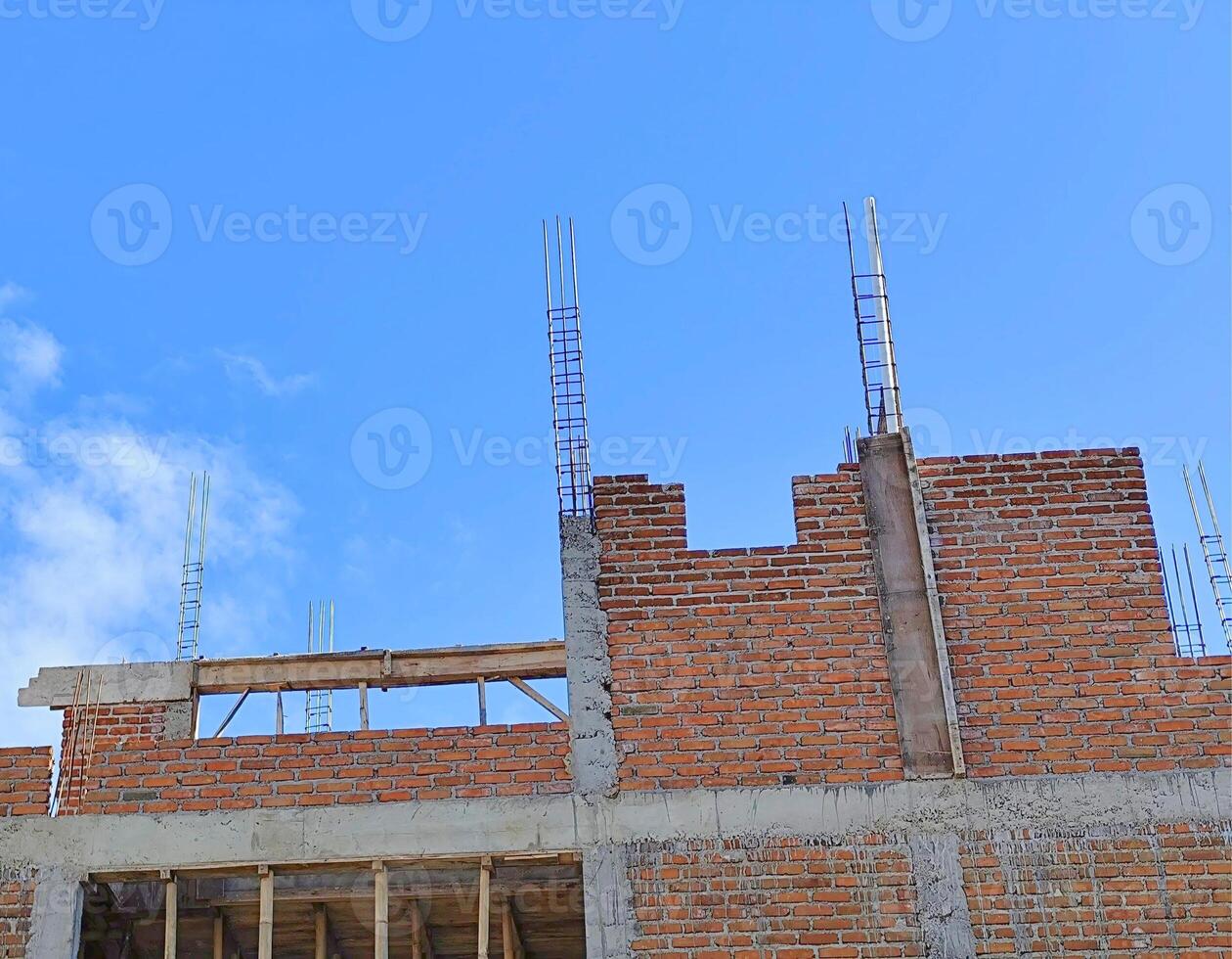Partially Built House with Sunny Weather photo