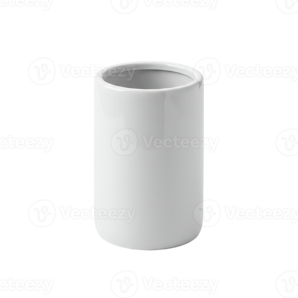 Simple white ceramic cylindrical container for versatile home organization png