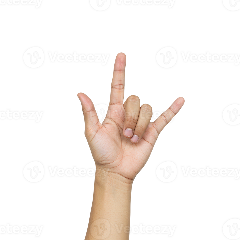 Human hand showing the i love you sign, a heartfelt gesture of affection and connection png