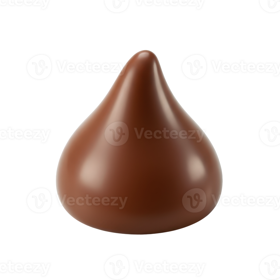 Smooth milk chocolate drop a sweet candy morsel and dessert baking ingredient for cooking png