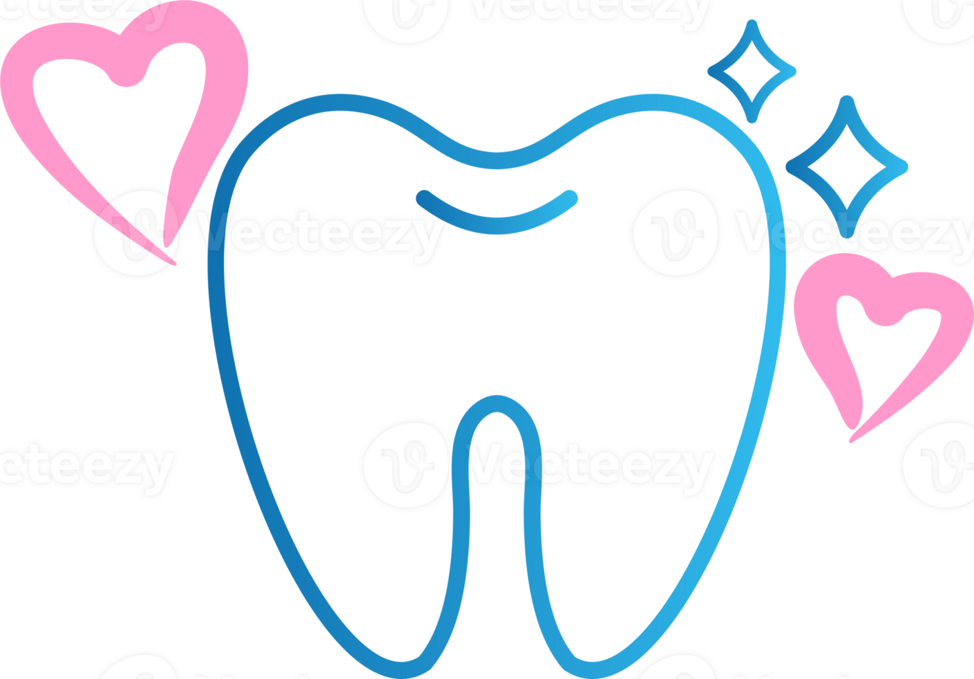 Dental clinic logo love tooth pink icon png
