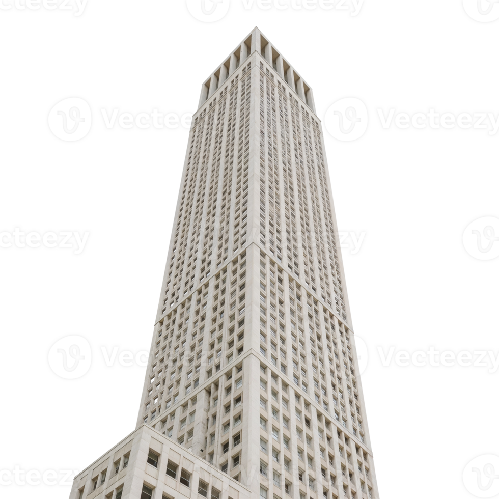 Monumental edifice reaching skyward against isolated transparent graphical setting png