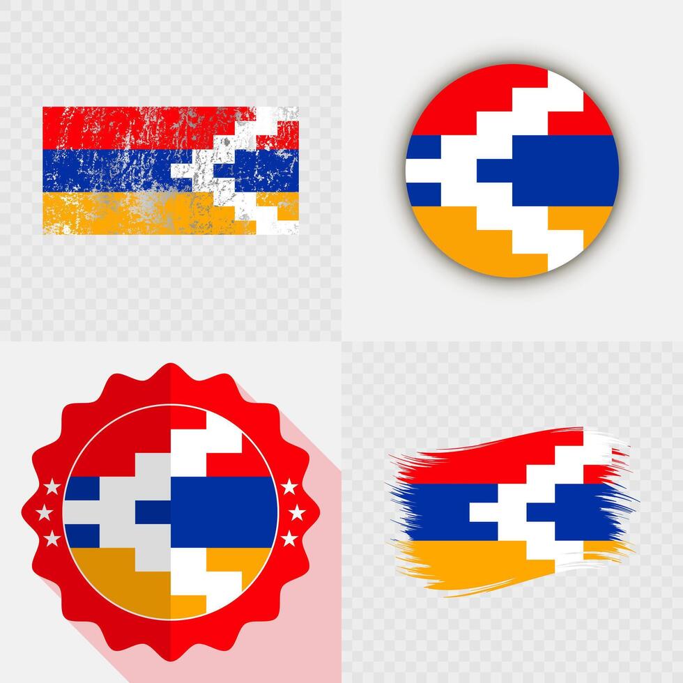 National flag designs in various styles vector