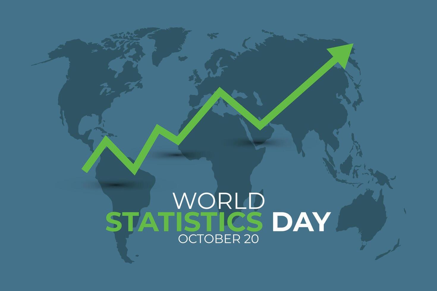 World Statistics Day 20 October business growth graph. vector