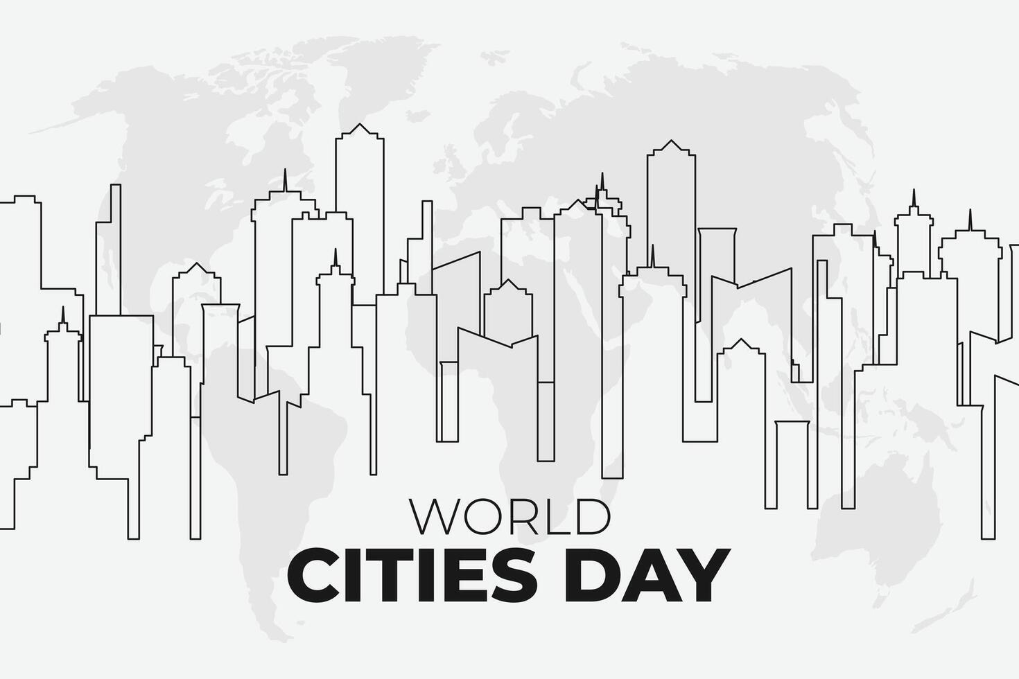 World Cities Day, Creative concept. illustration. vector