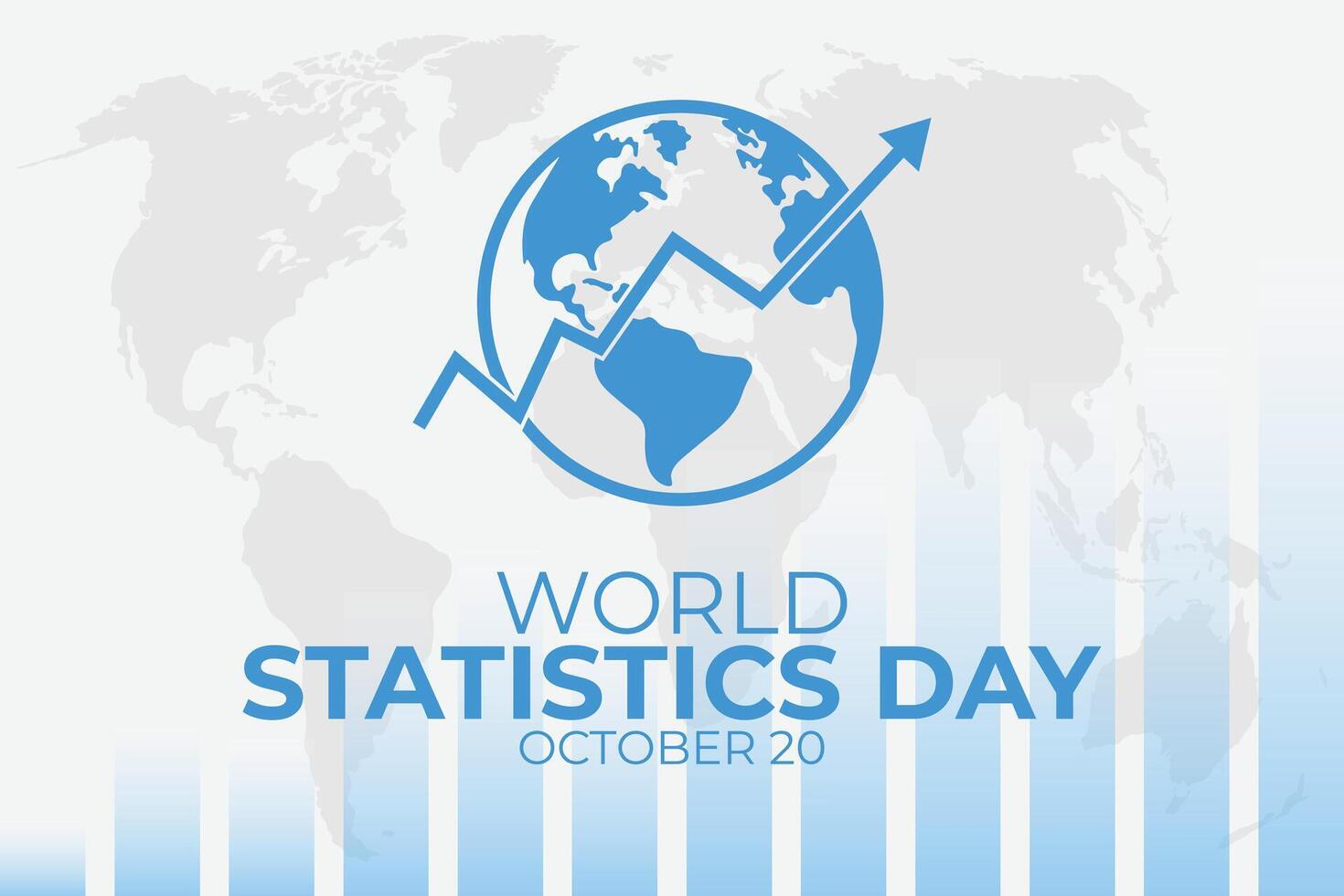 World statistics day background on october 20th. vector