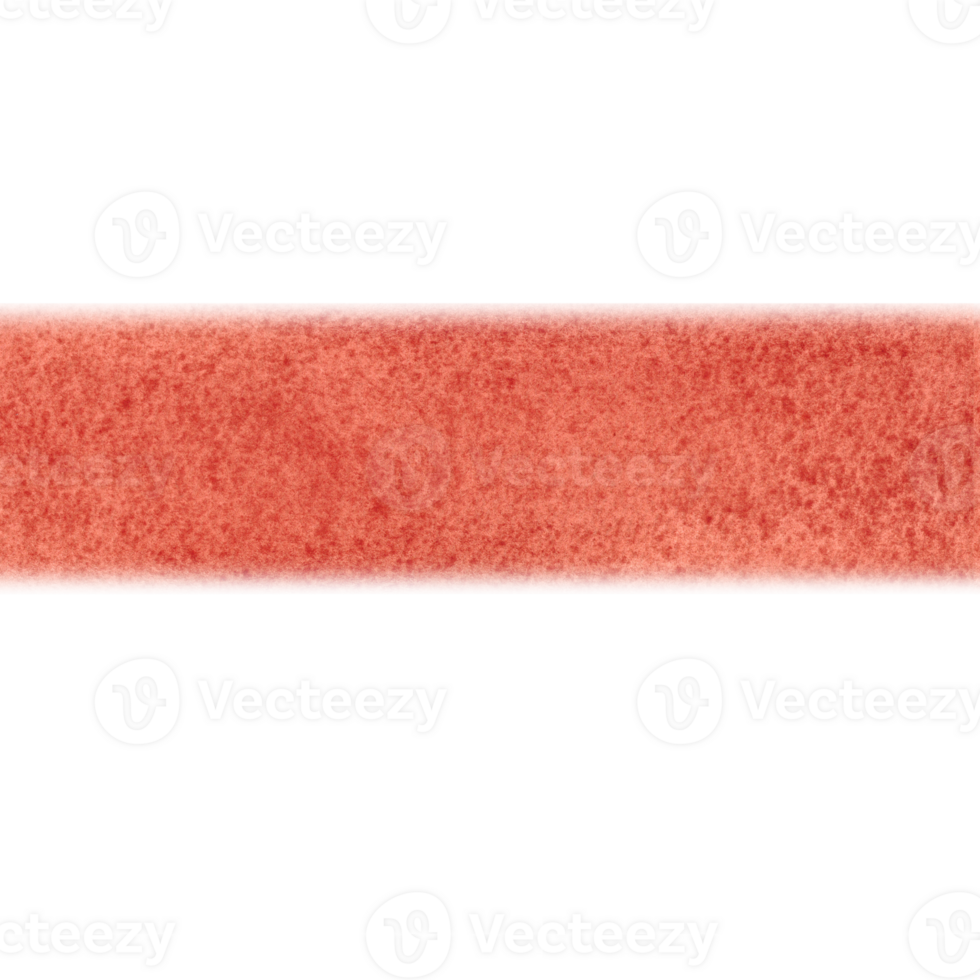 Seamless background watercolor border of red color. Hand drawn illustration, textured. Drawing for background, cards, textile, paper. Color, brush, red, texture, watercolor png