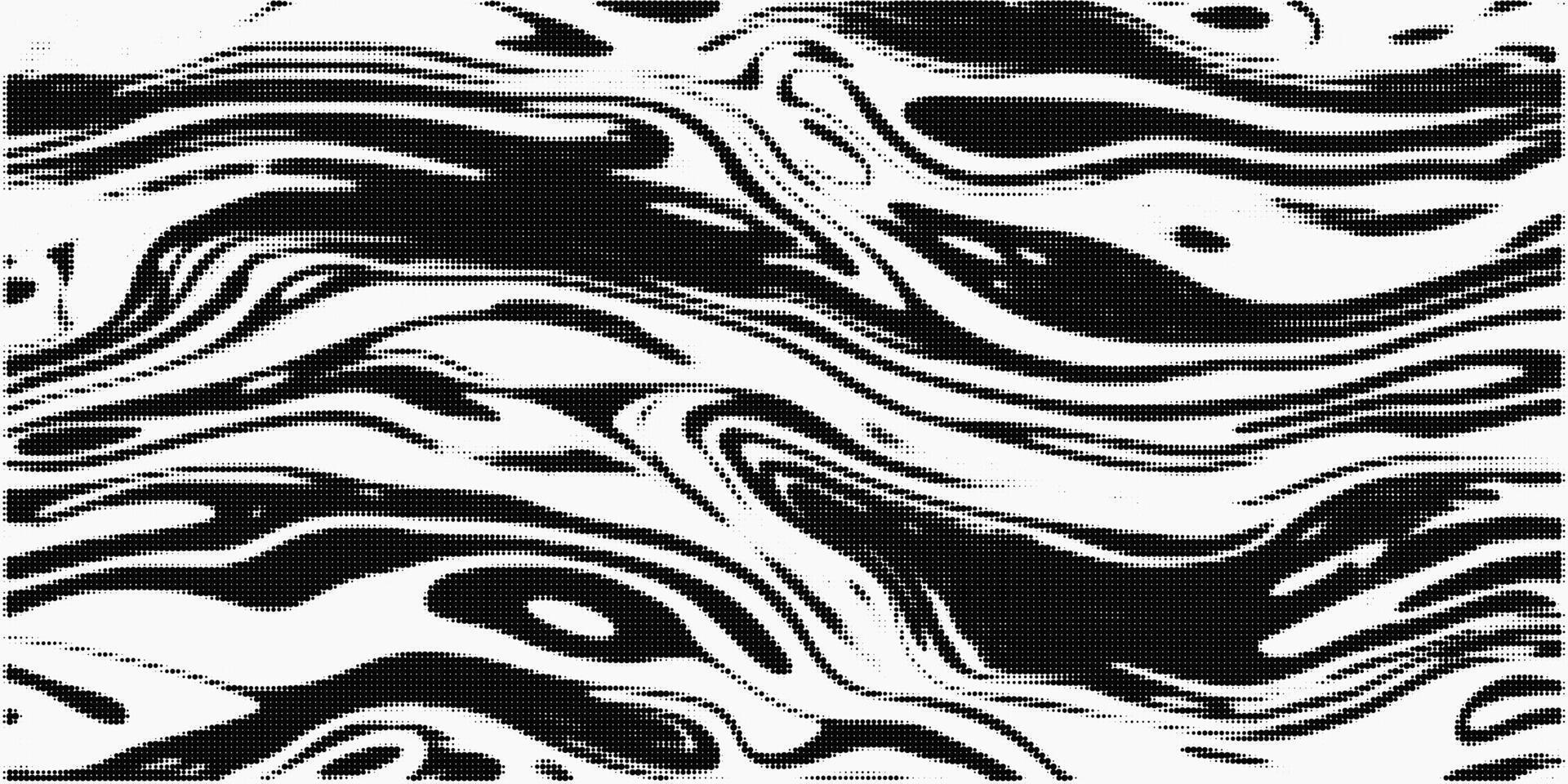 Black and white image of a zebra print. Grunge stipple art with halftone dot pattern, xerox photocopy grain and threshold outlines. vector