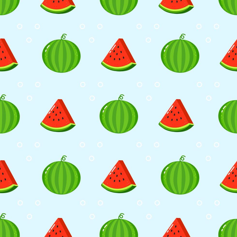 Colorful watermelon pattern design vector