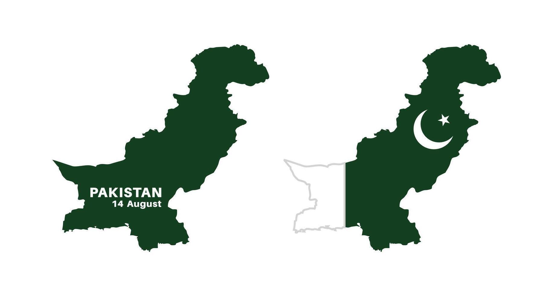 pakistan flag and map set. pakistan flag in official colors and proportions., map vector
