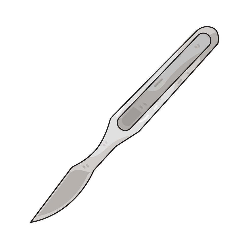 illustration of metal scalpel vector