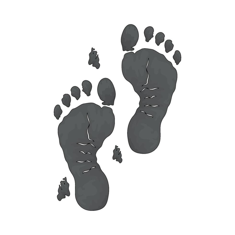 black footprints illustration vector