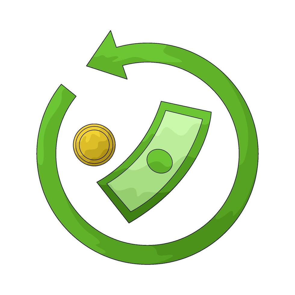 illustration of a refund vector