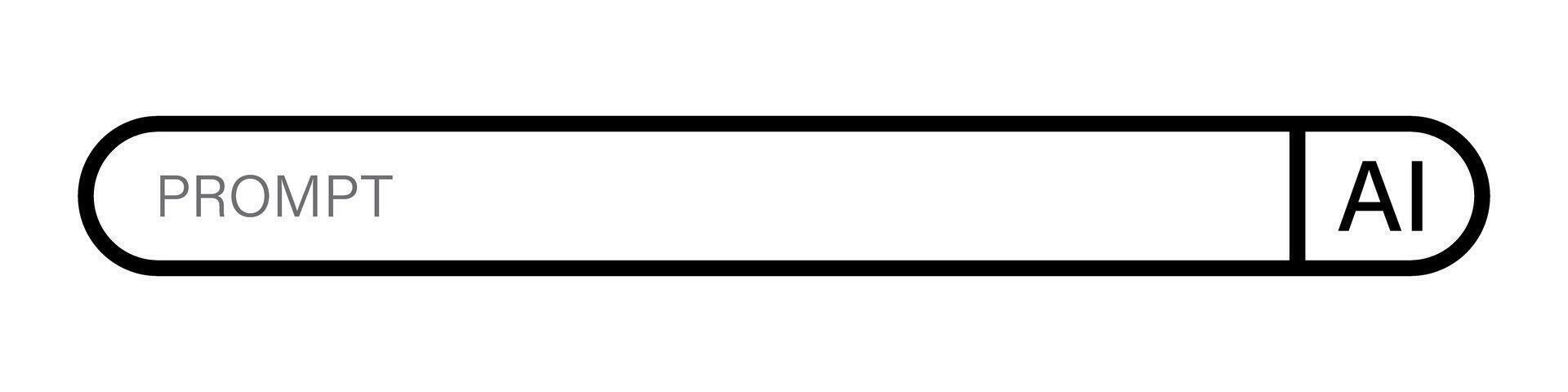 Prompt ai search bar icon vector