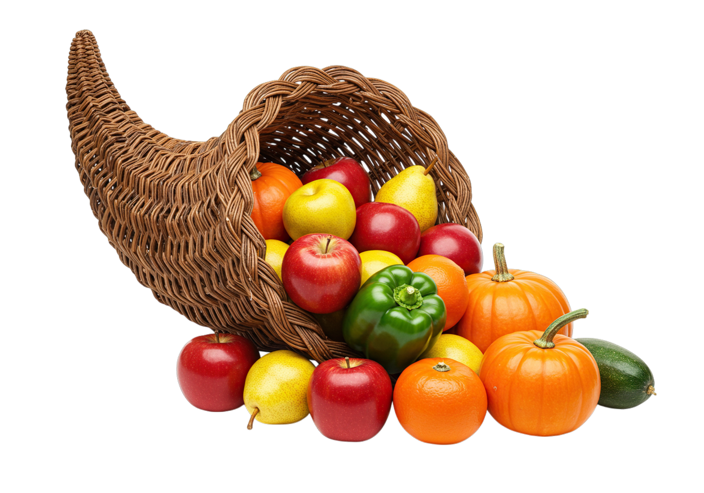 A cornucopia of fruits and vegetables png