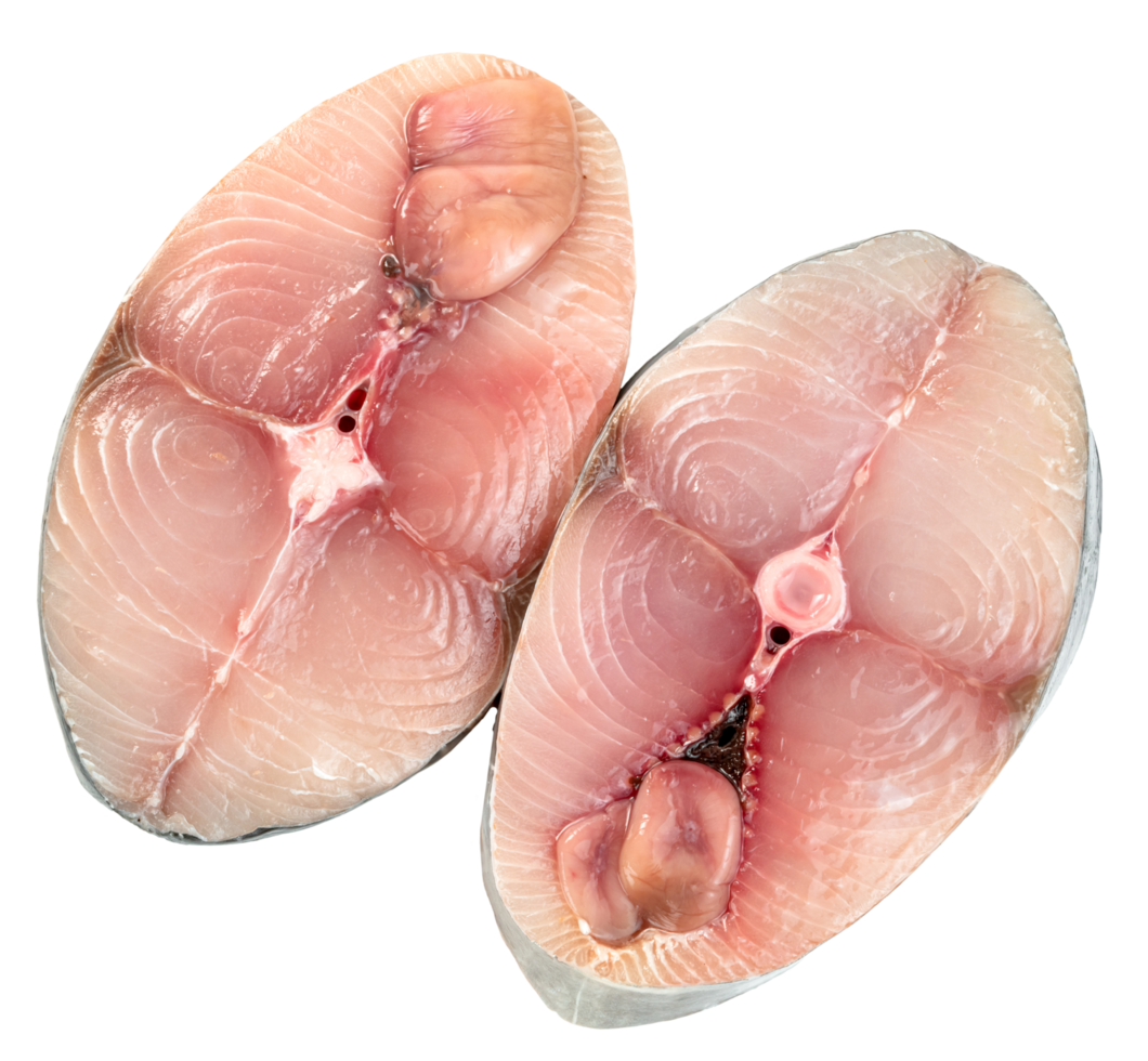 Spanish mackerel slice or spotted mackerels isolated ,Scomberomorus png