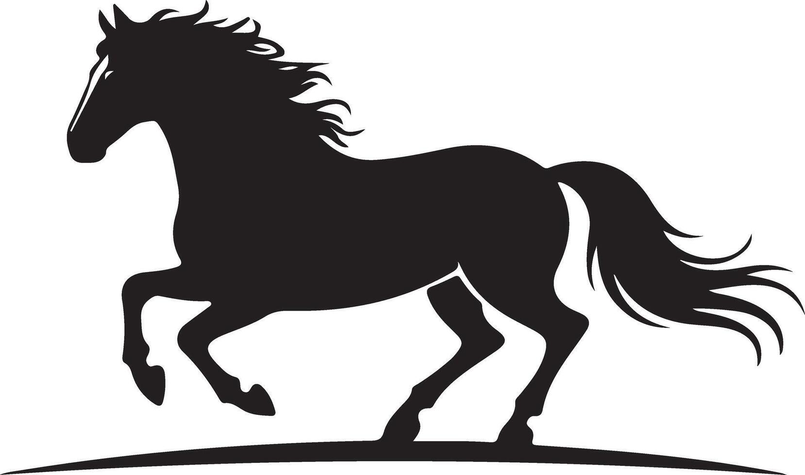 A horse silhouette art illustration vector