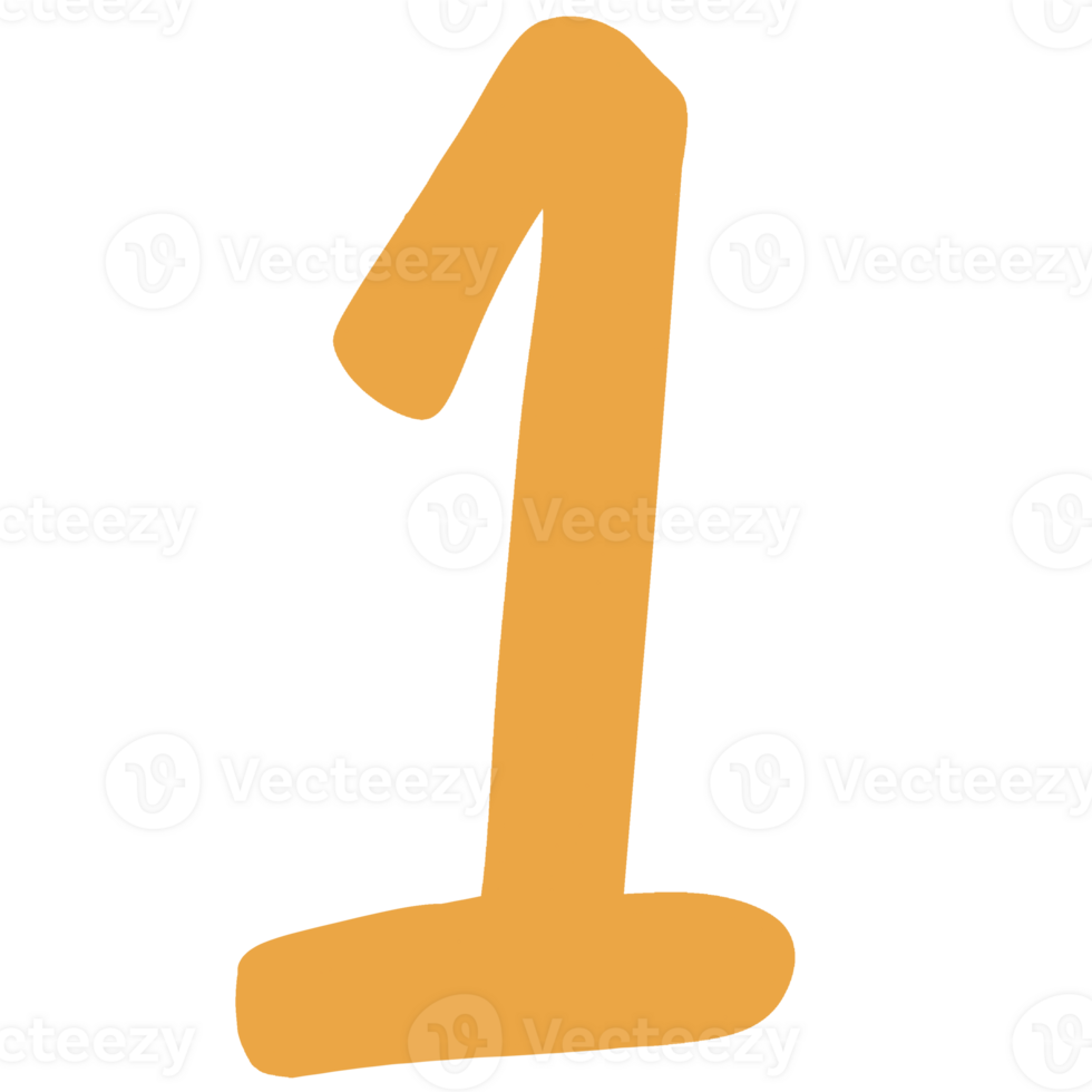 Bold number 1 png
