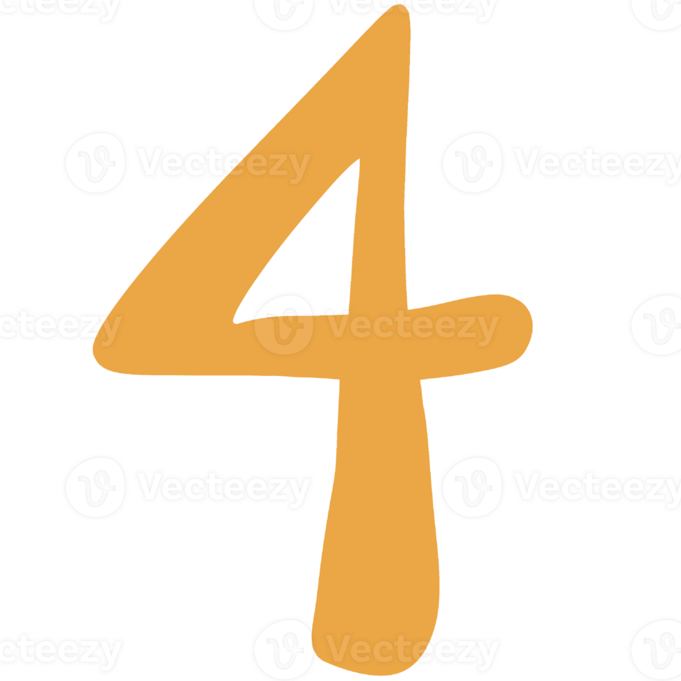 Bold number 4 png