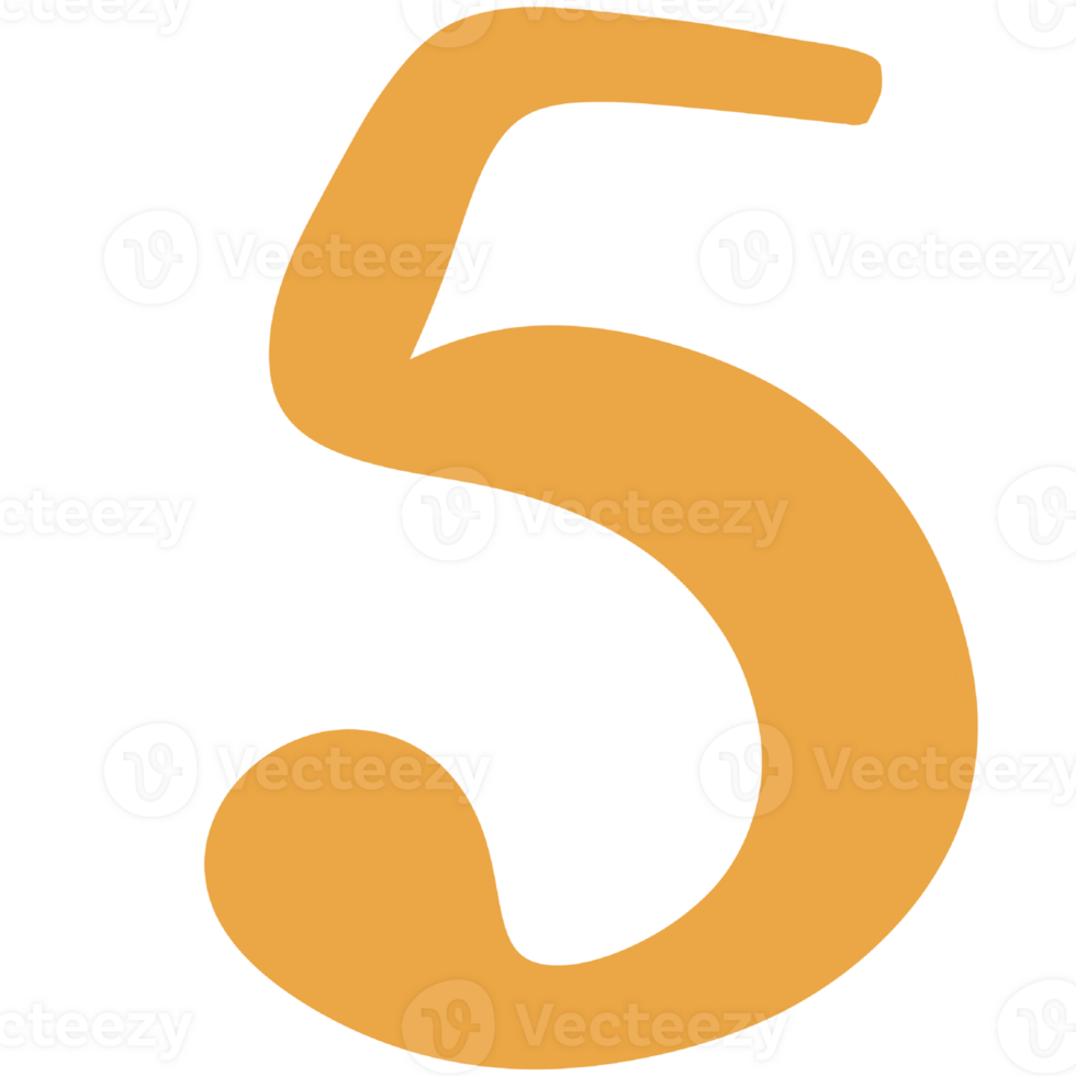 Bold number 5 png