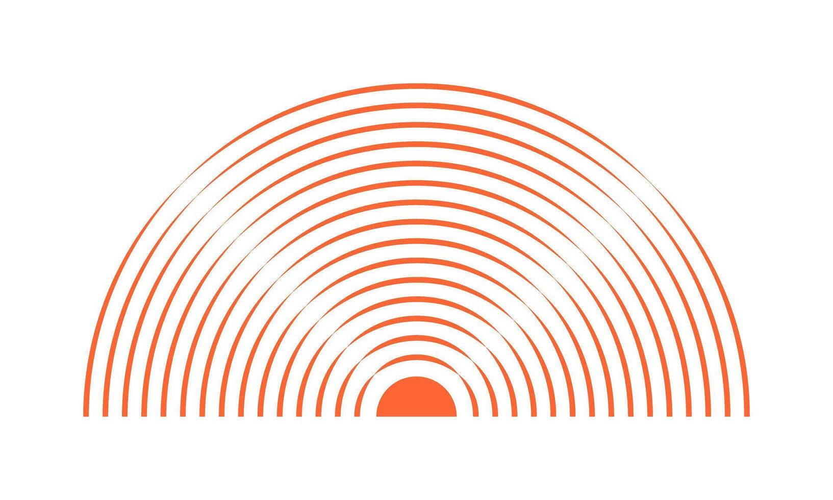 Sunrise icon. Pain localization, ache or inflammation symbol. Pulse, shockwave, vibration or radiation sign. Coverage or damage, radar or sonar signal pictogram. flat illustration vector