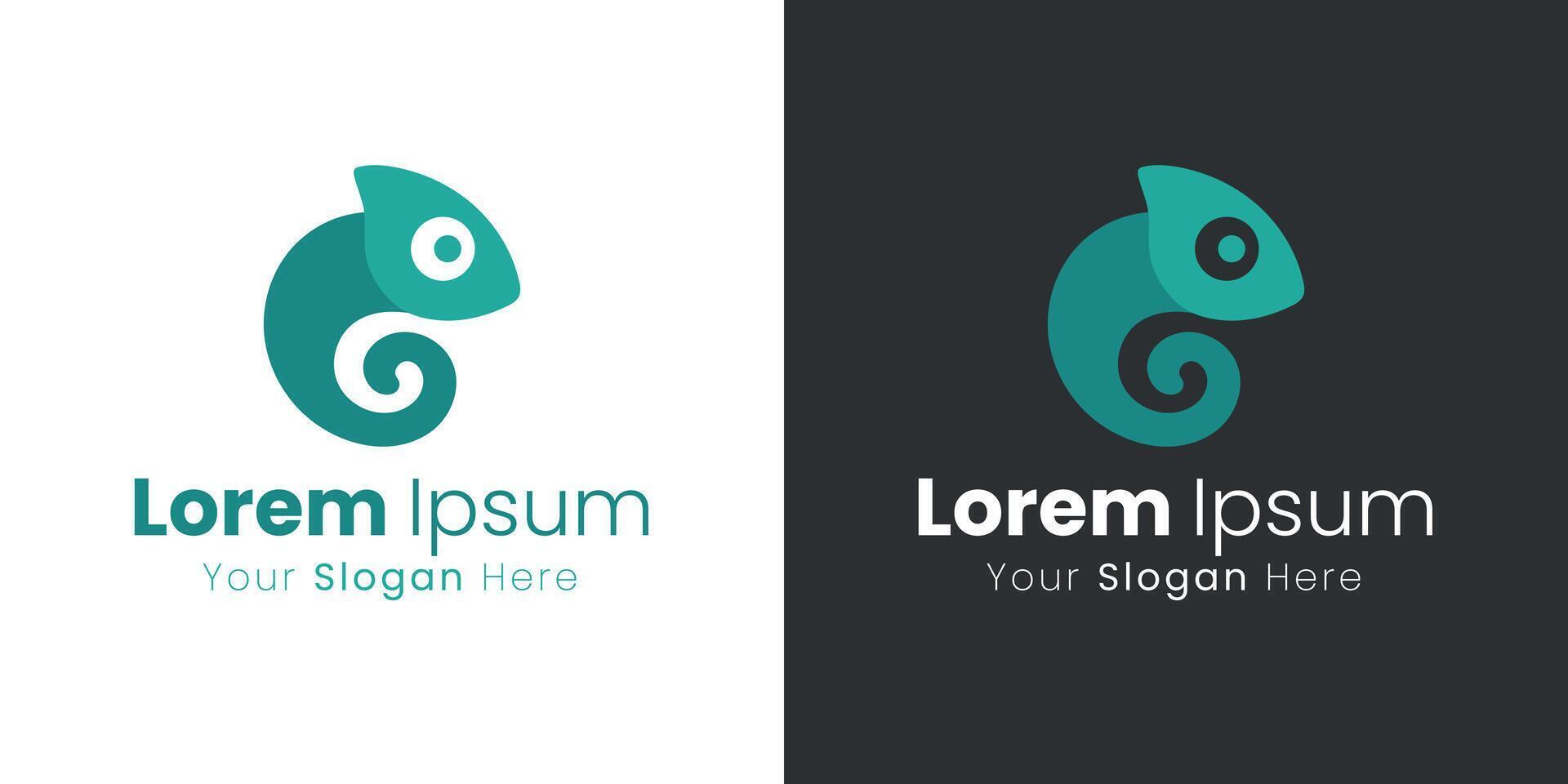 Chameleon logo design for your business brand identity needs vector