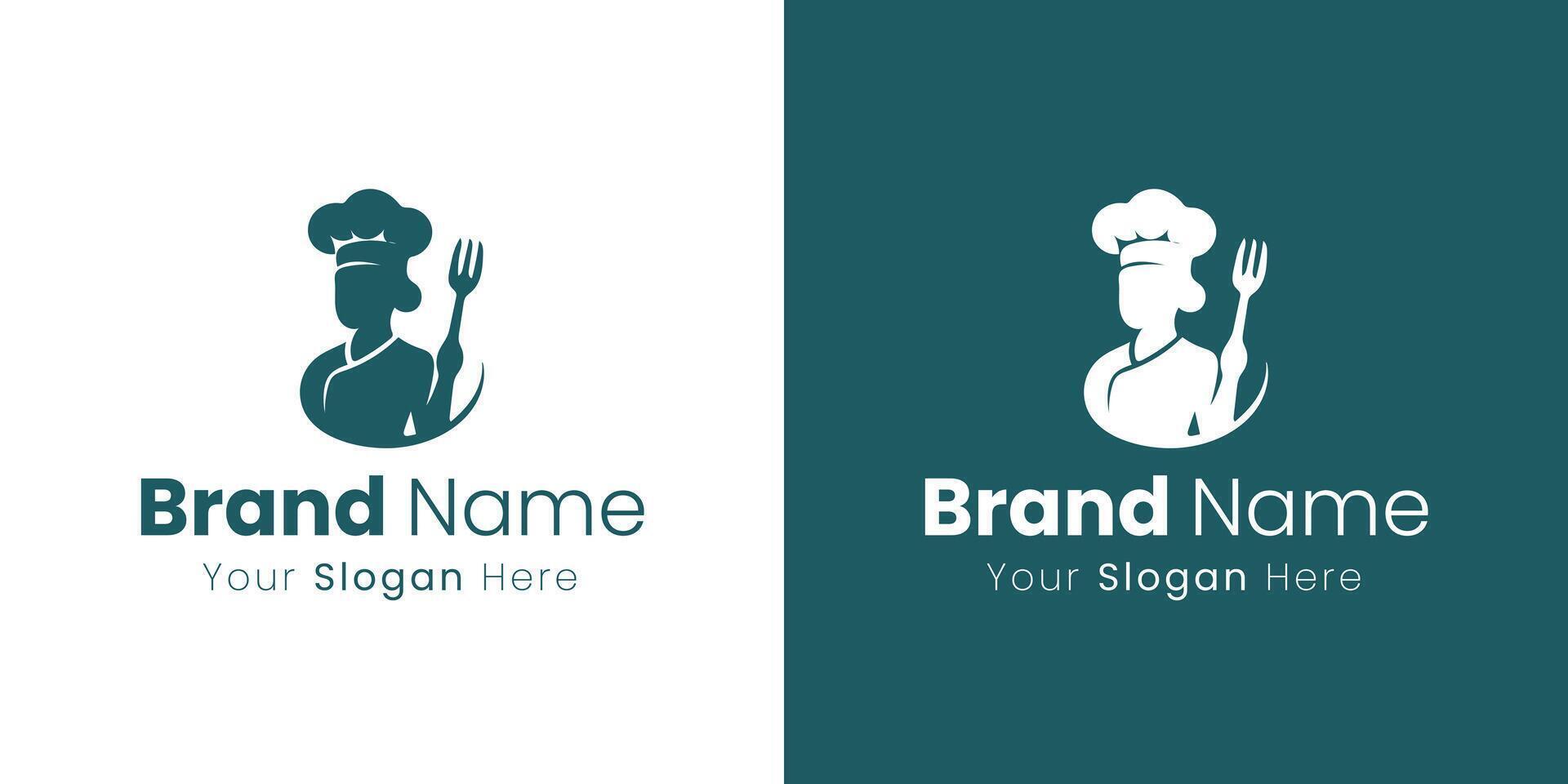 Culinary Artistry Chef Icon with Fork Logo Design for Food Businesses vector