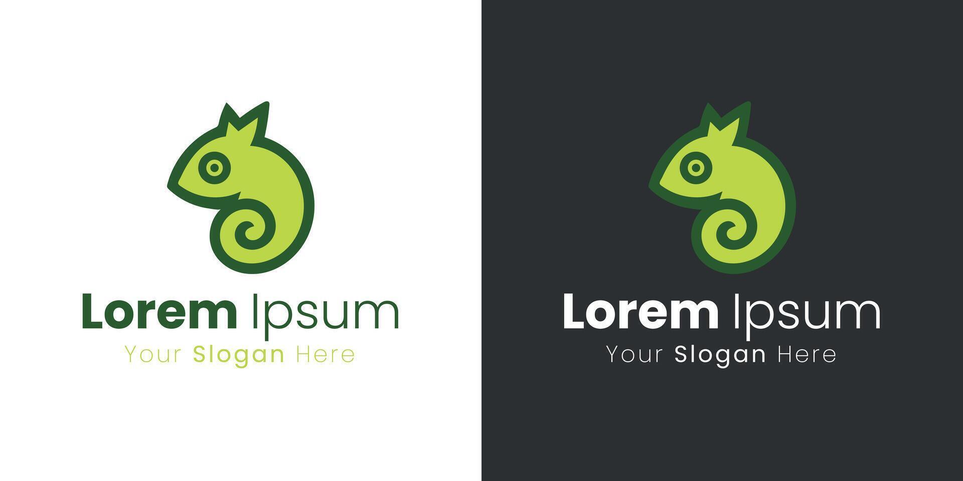 Creative Green Chameleon Symbol for Brand Identity and Logo Design Inspiration vector