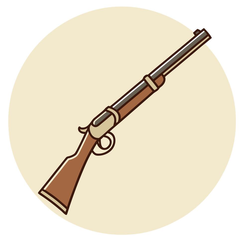 Vintage style shotgun illustration vector