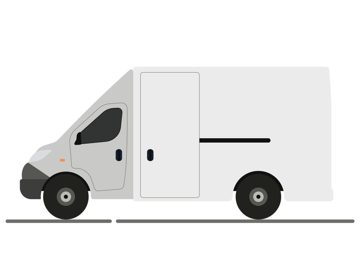 Illustration of a truck. Modern machine for delivering goods, logistics, transporting goods and commercial services. vector