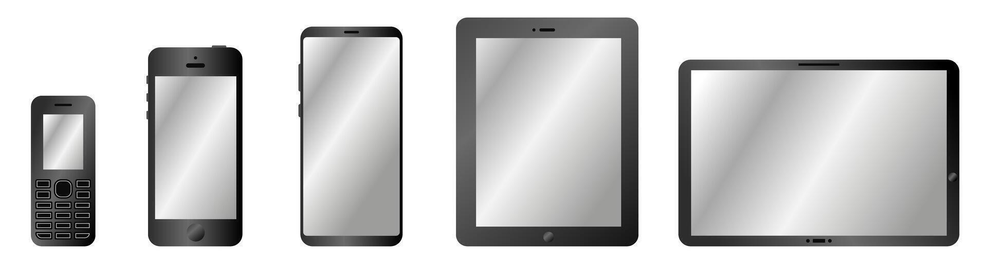Modern technology icons. Development of gadgets. Modern technology. vector