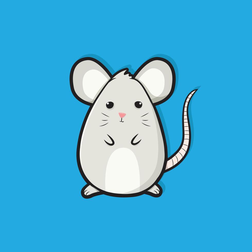 Cartoon mouse character illustration vector