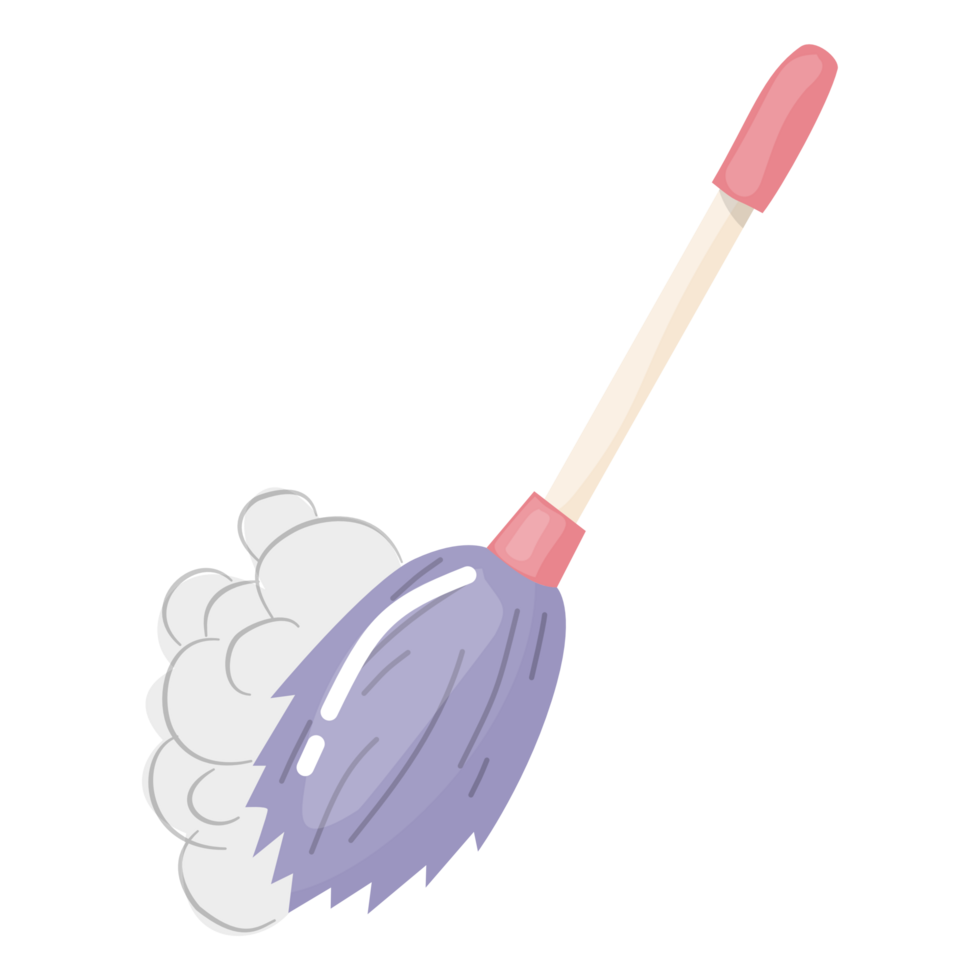 Feather duster with dust illustration png