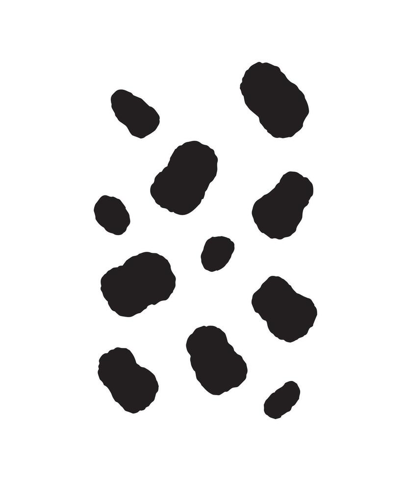 Abstract black silhouette of chicken nuggets floating on white background vector