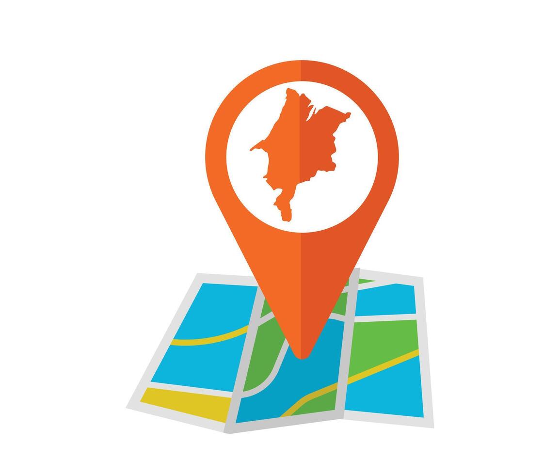 Map pin icon indicating a location vector