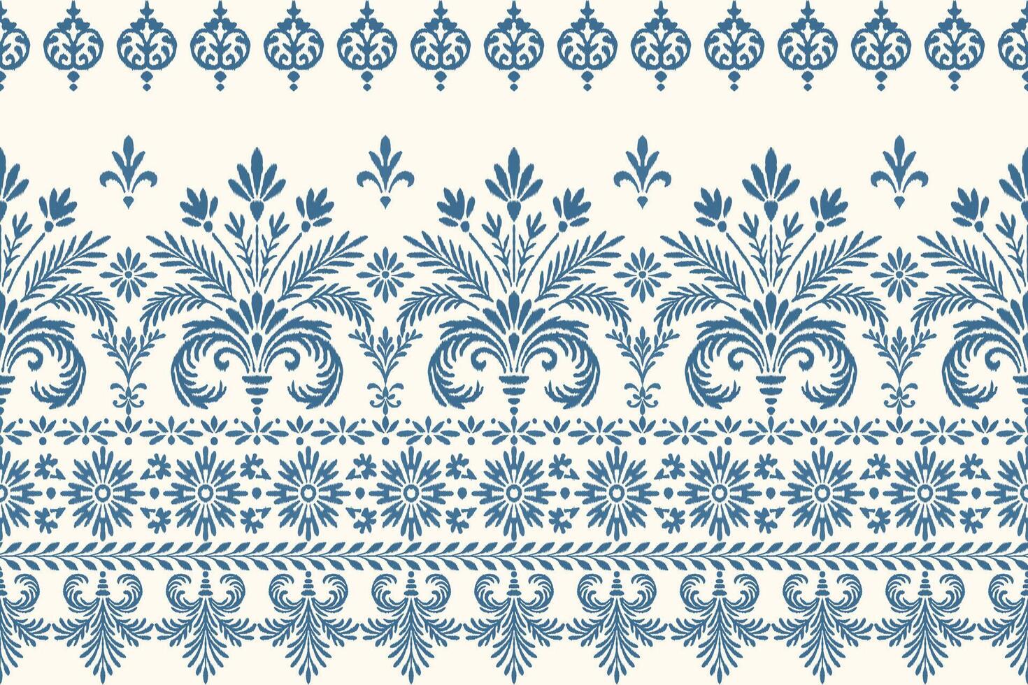 Blue floral pattern design vector
