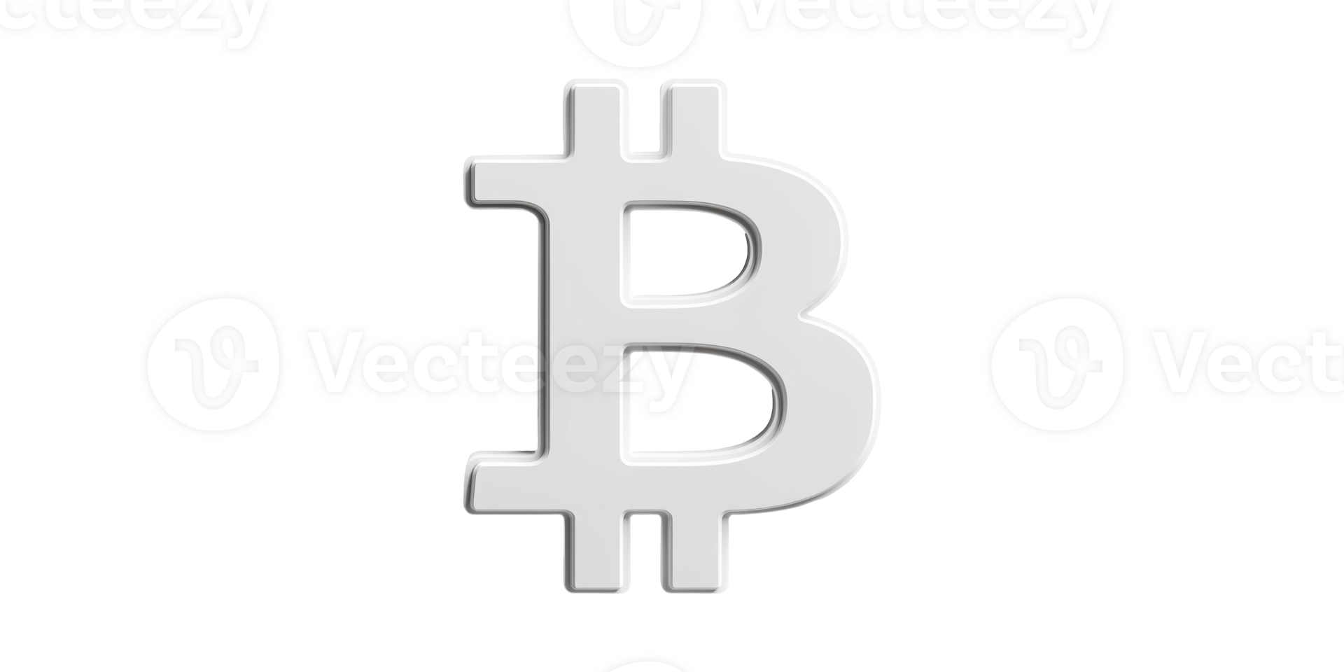 3D Bitcoin Symbol In. Cryptocurrency And Digital Finance Concept Isolated On Transparent Background png
