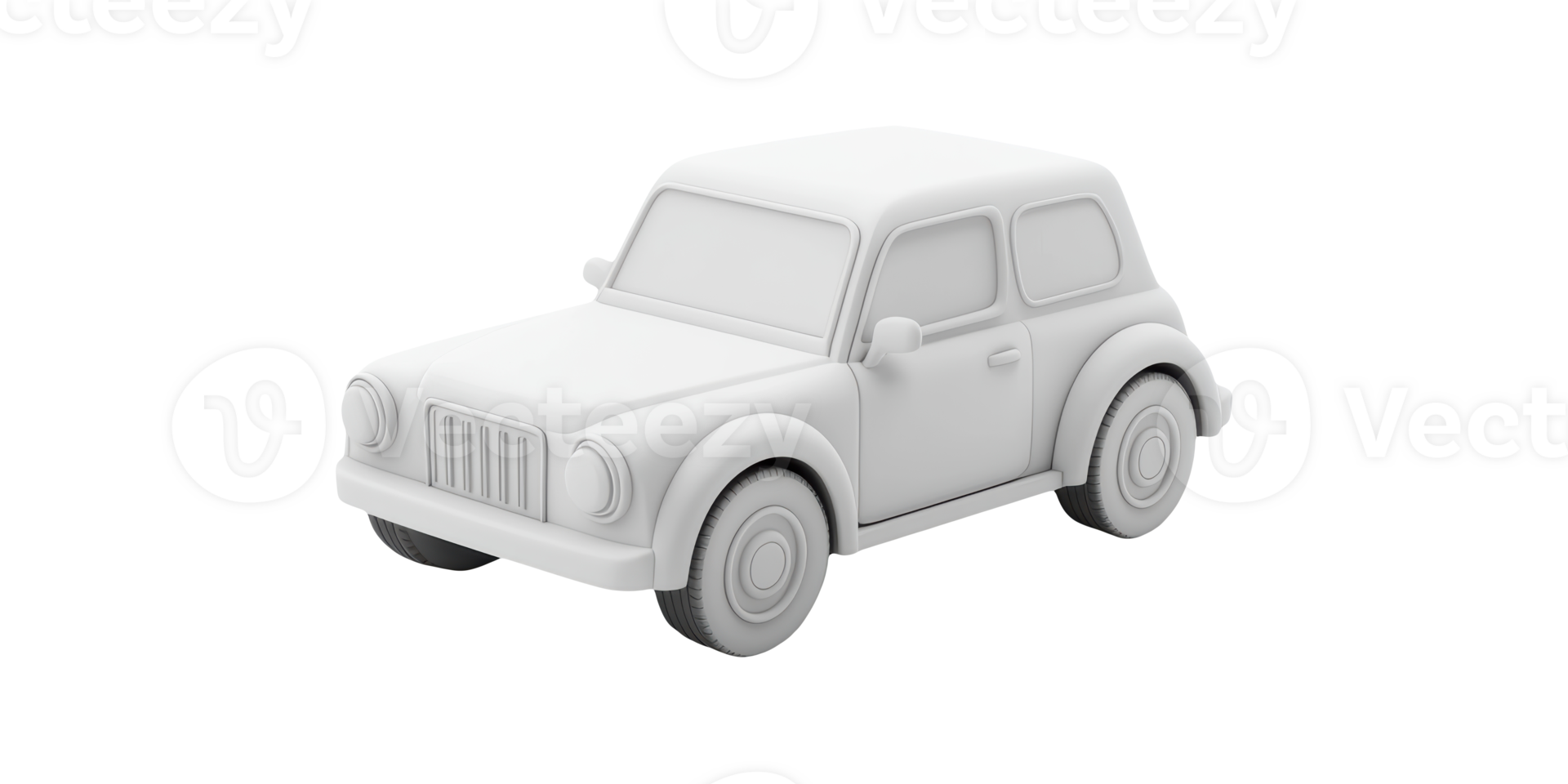 3D Of Minimalist Toy Car Model. Conceptual Design For Automotive Prototyping And Isolated On Transparent Background png