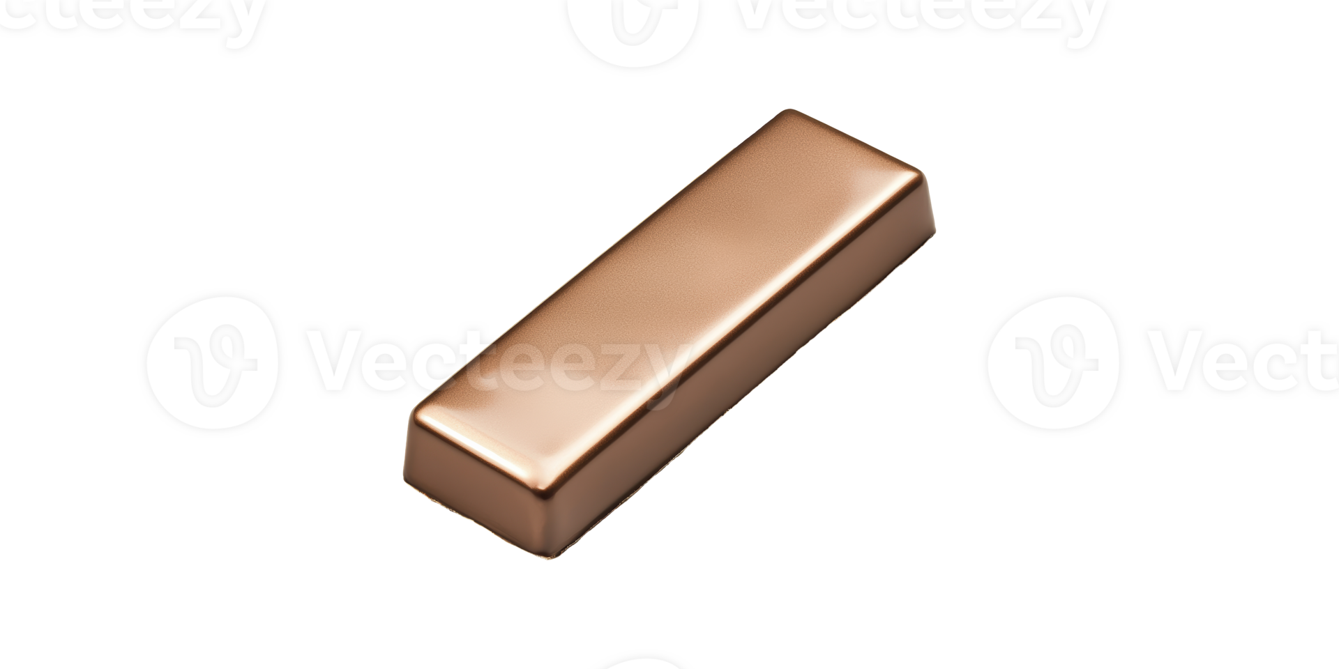 Copper Bullion Bar. Investment And Wealth Preservation Concept Isolated On Transparent Background png